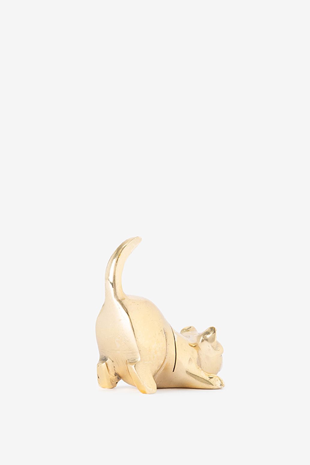 Messing kaarthouder kat