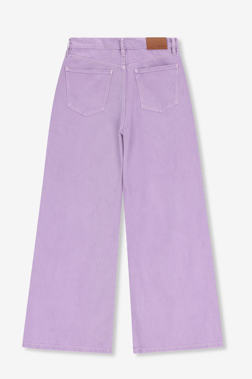 Jean jambes larges taille haute - violet clair