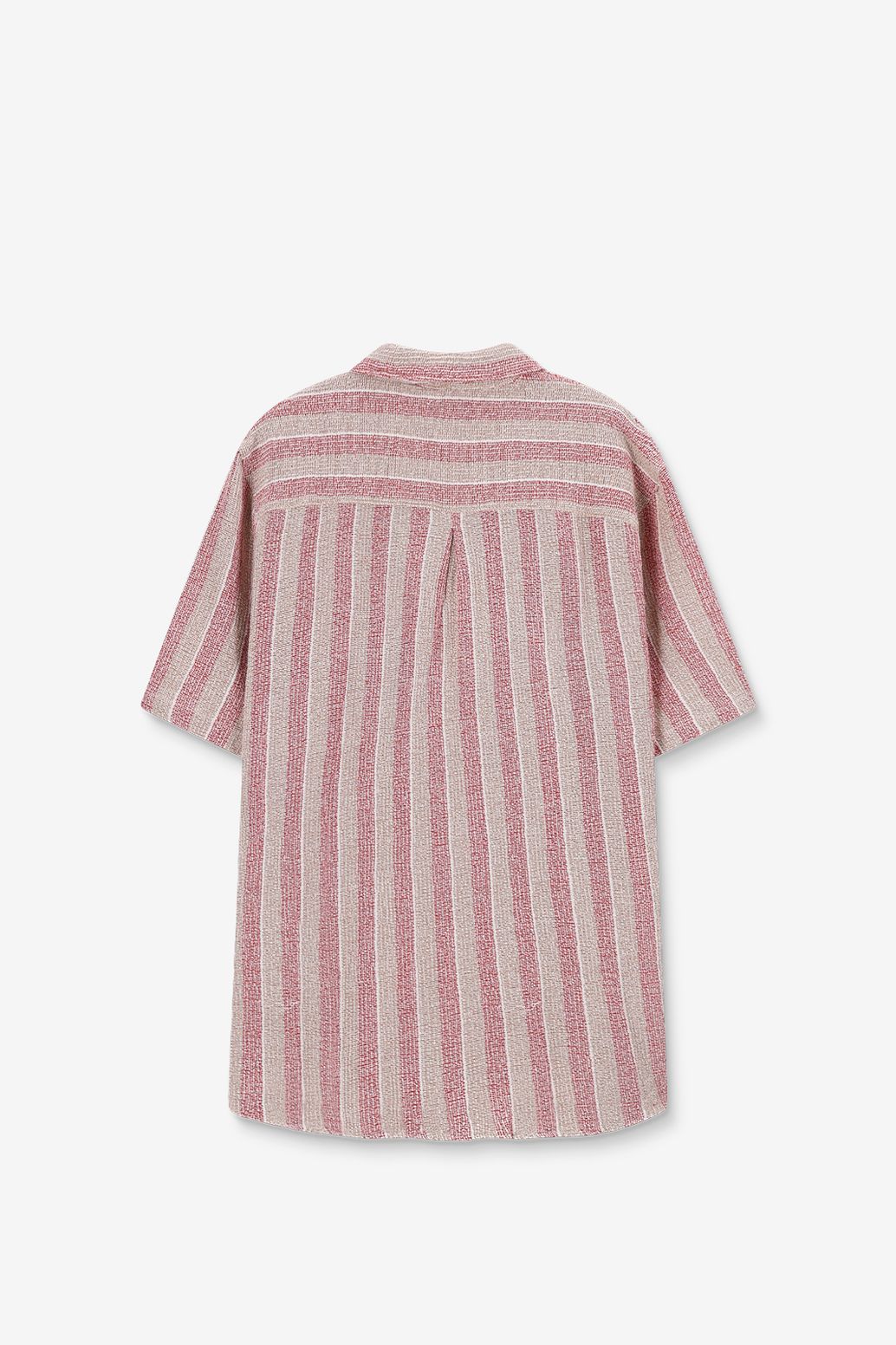 Donkerrood gestreept overhemd