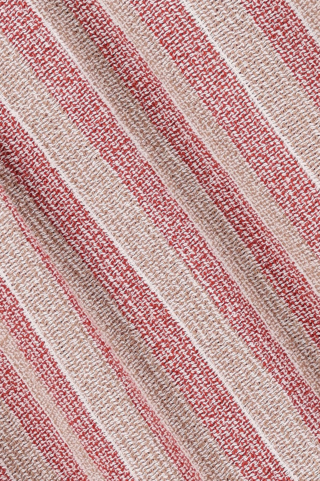 Gestreiftes Kurzarmhemd - dunkelrot