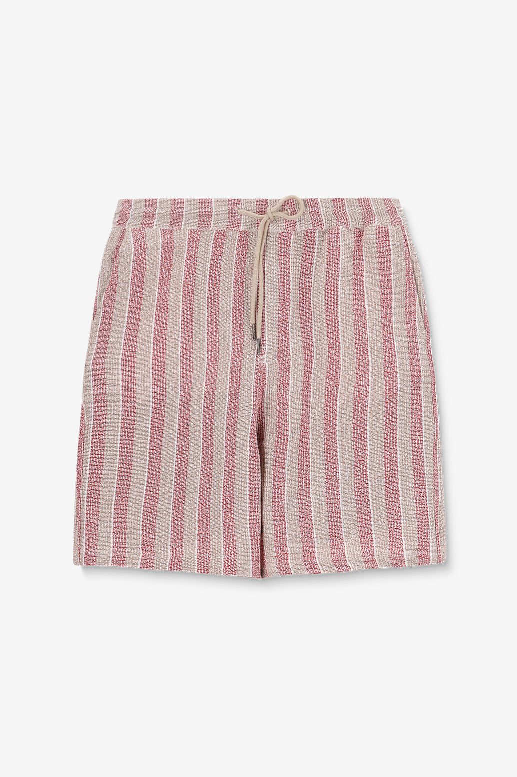 Donkerrode short met strepen