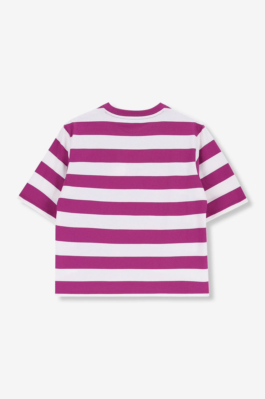 Paars met wit gestreept t-shirt