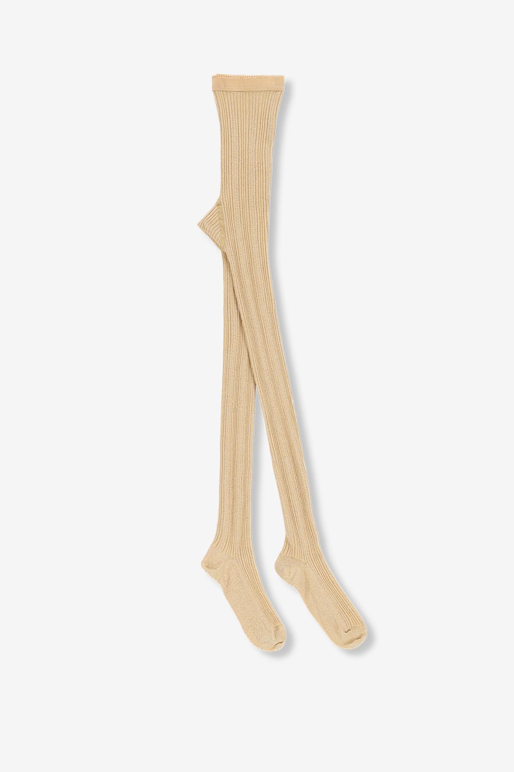 MP Denmark Rippstrumpfhose mit Lurex - gelb