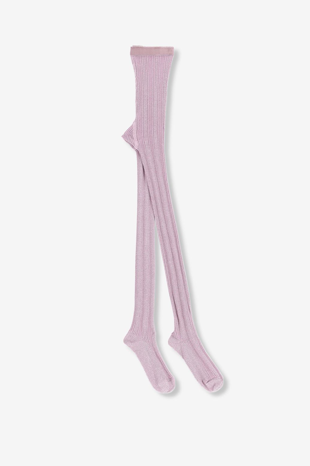 MP Denmark Rippstrumpfhose mit Lurex - lila