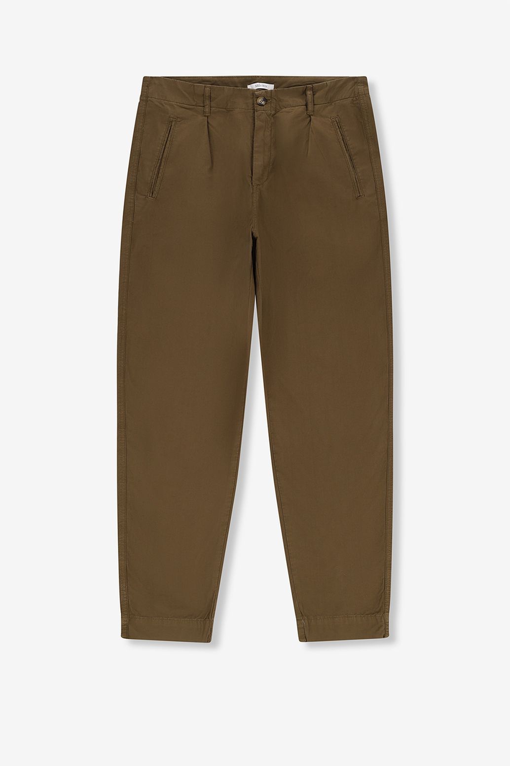 Donkergroene chino broek