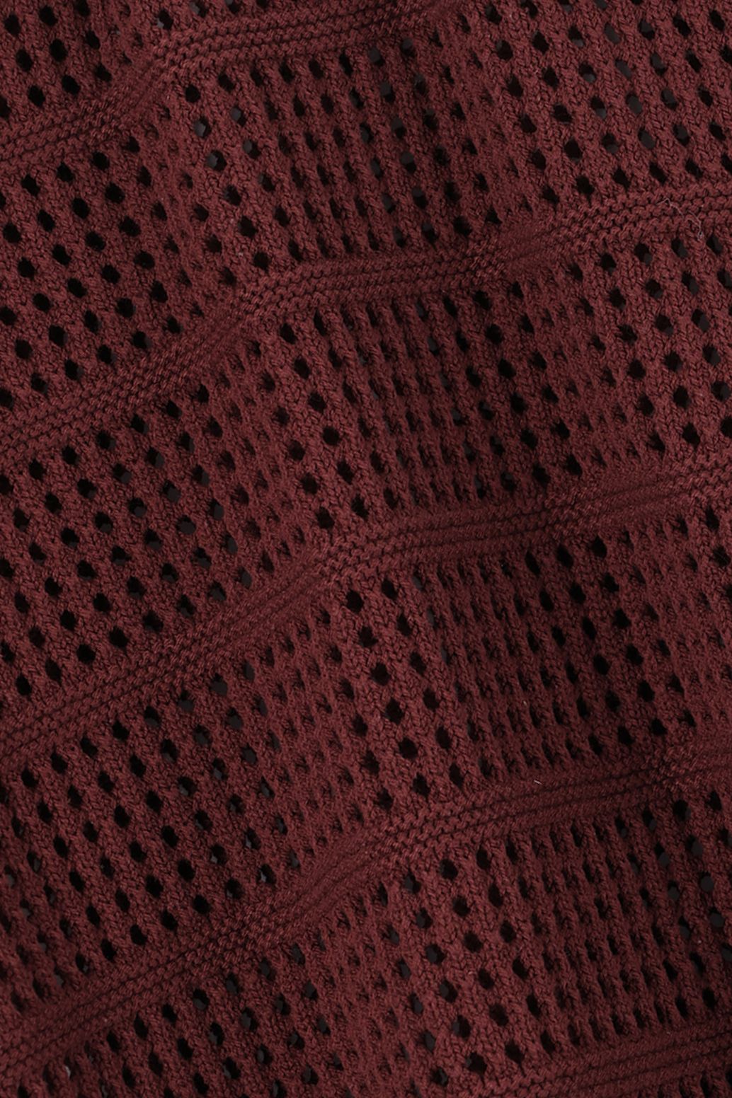 Strickpullover mit kurzem Arm - dunkelrot