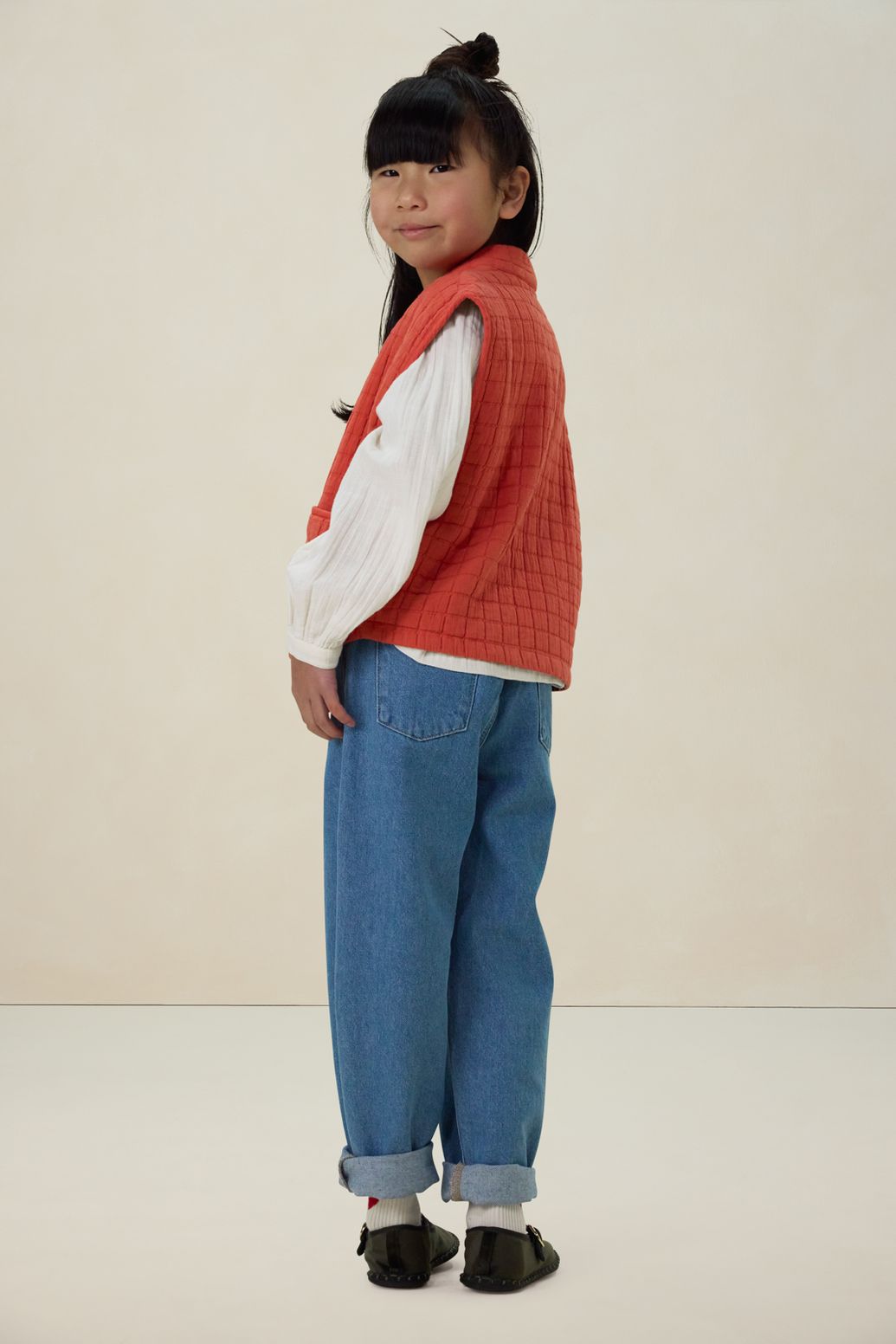 Gilet sans manches réversible - rouge clair