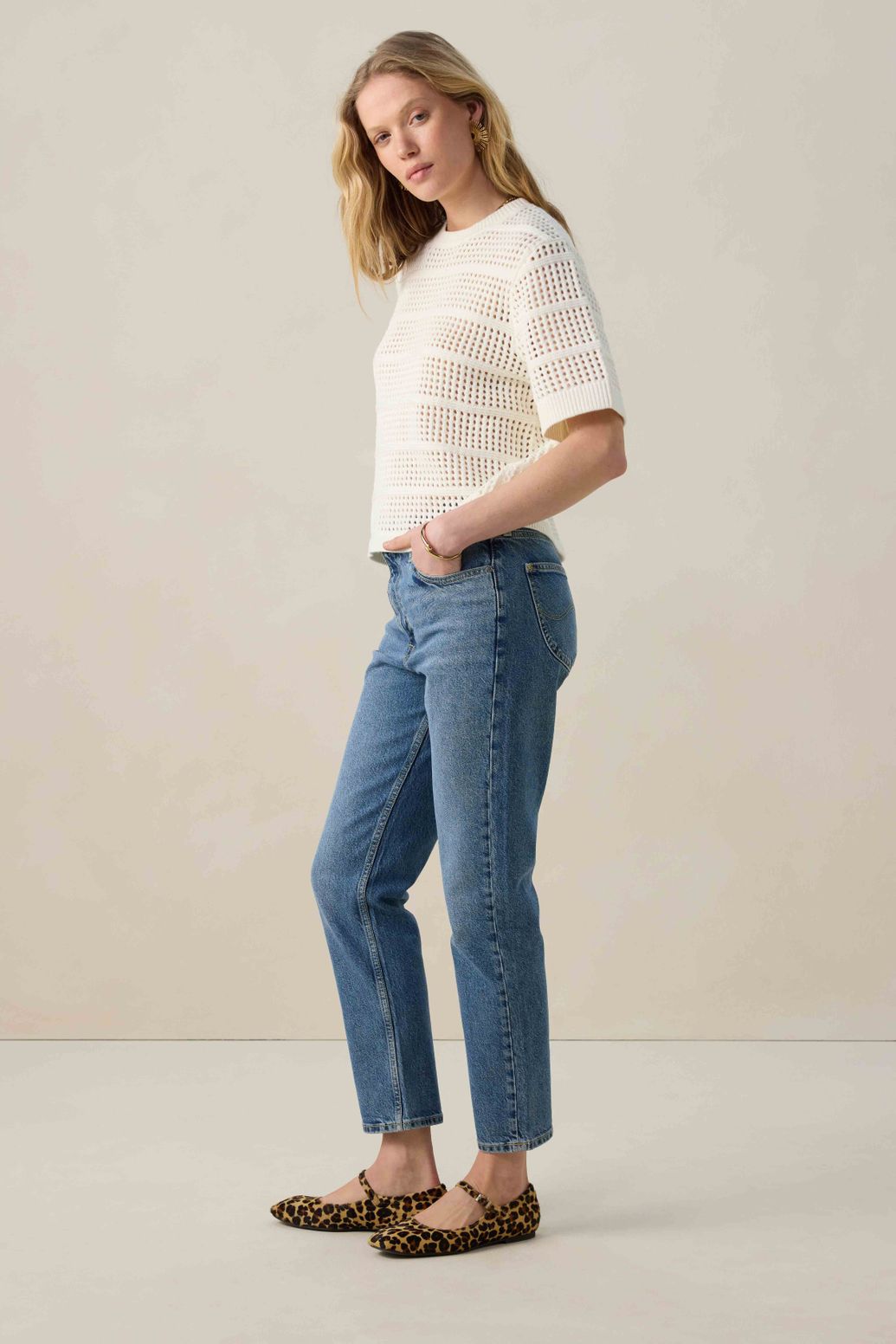 LEE blauwe high waist mom jeans