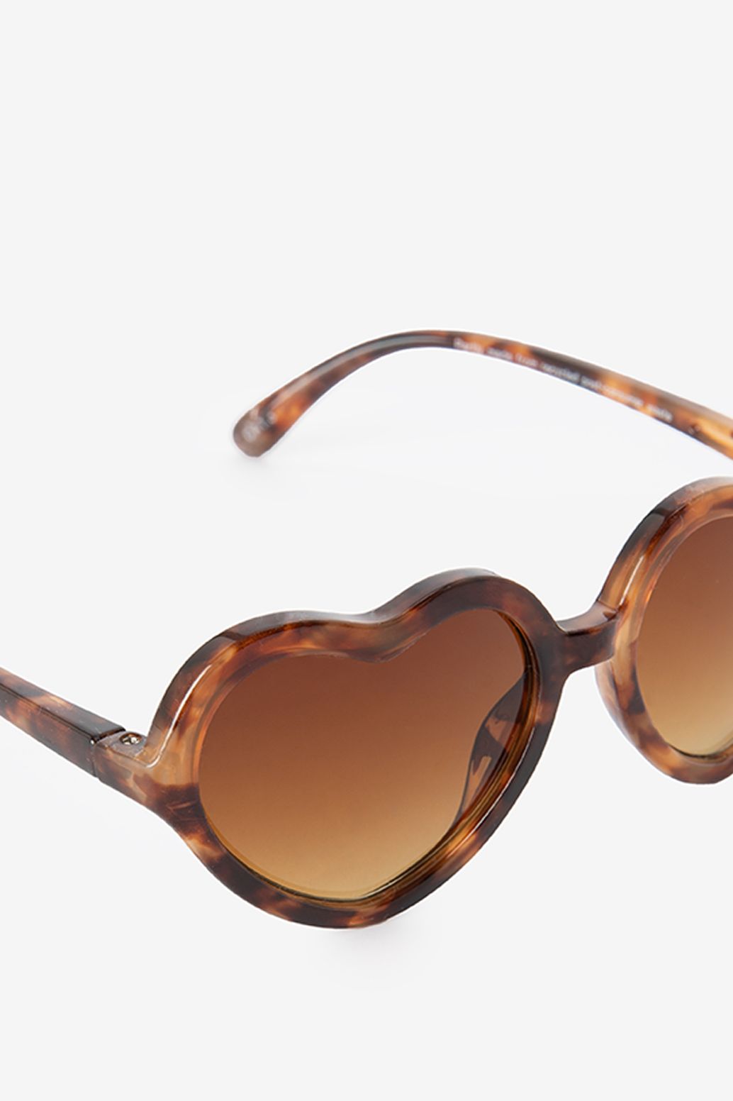 Lunettes de soleil avec monture cœur - marron