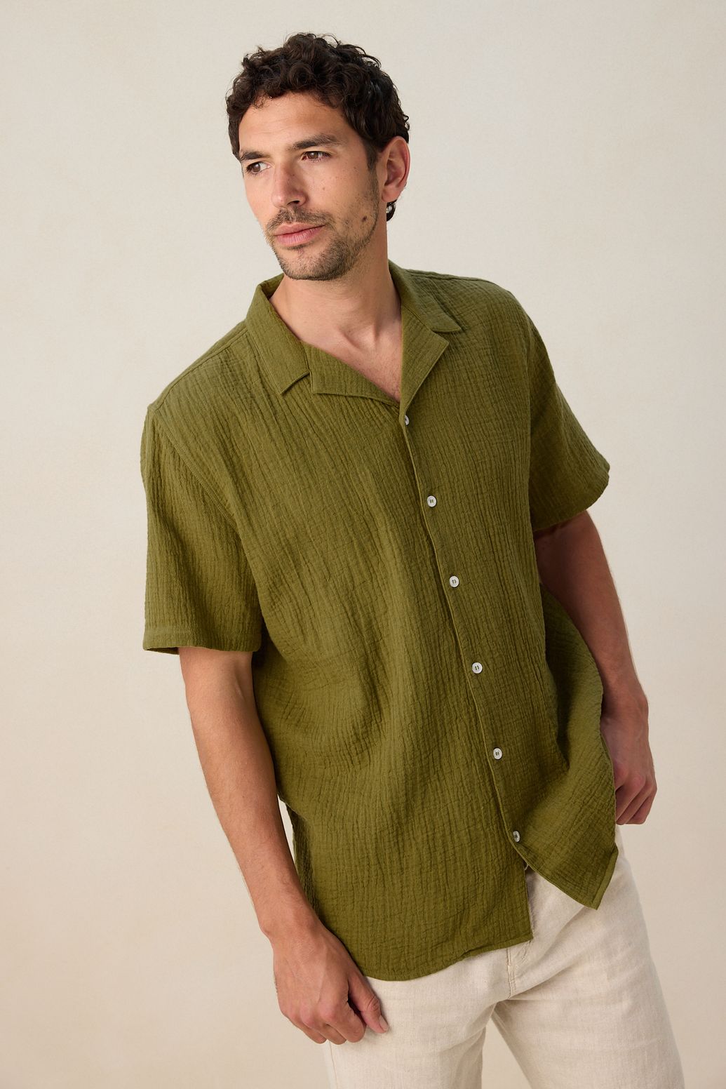 Groen mousseline overhemd