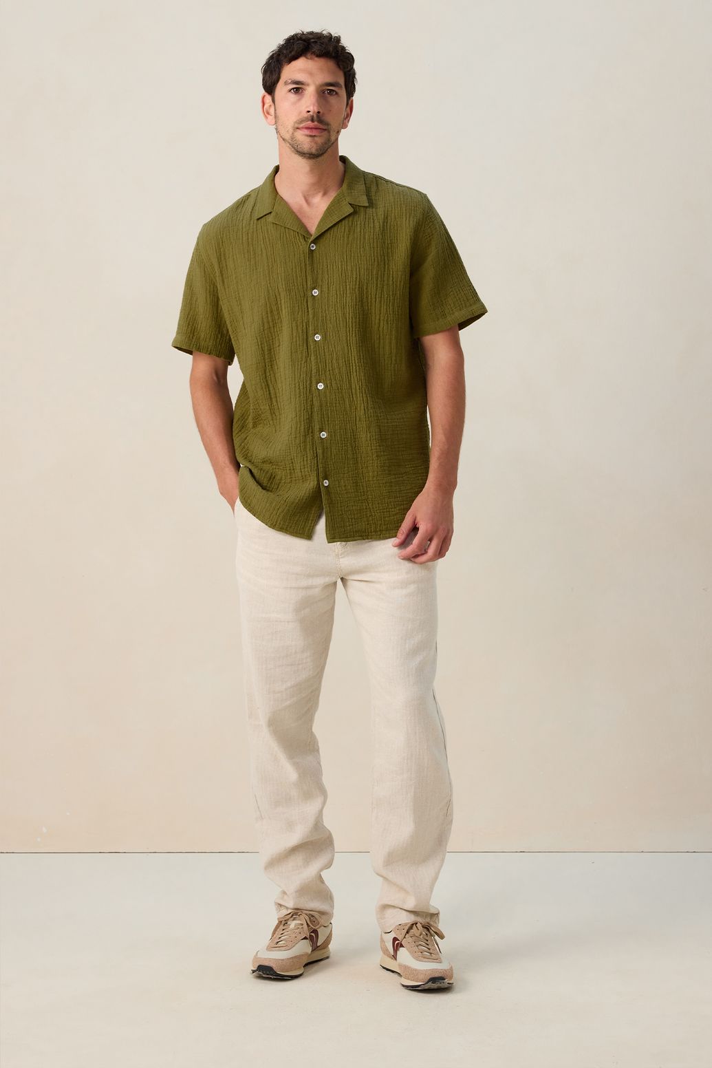 Musselinhemd - grün