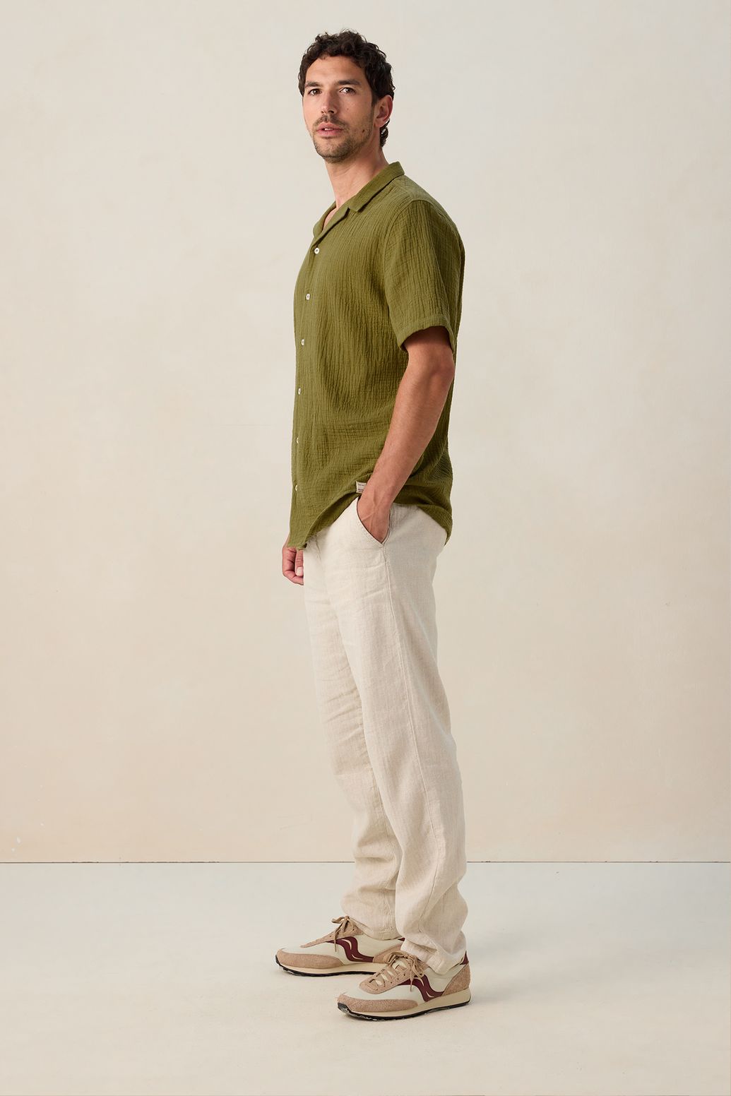 Musselinhemd - grün