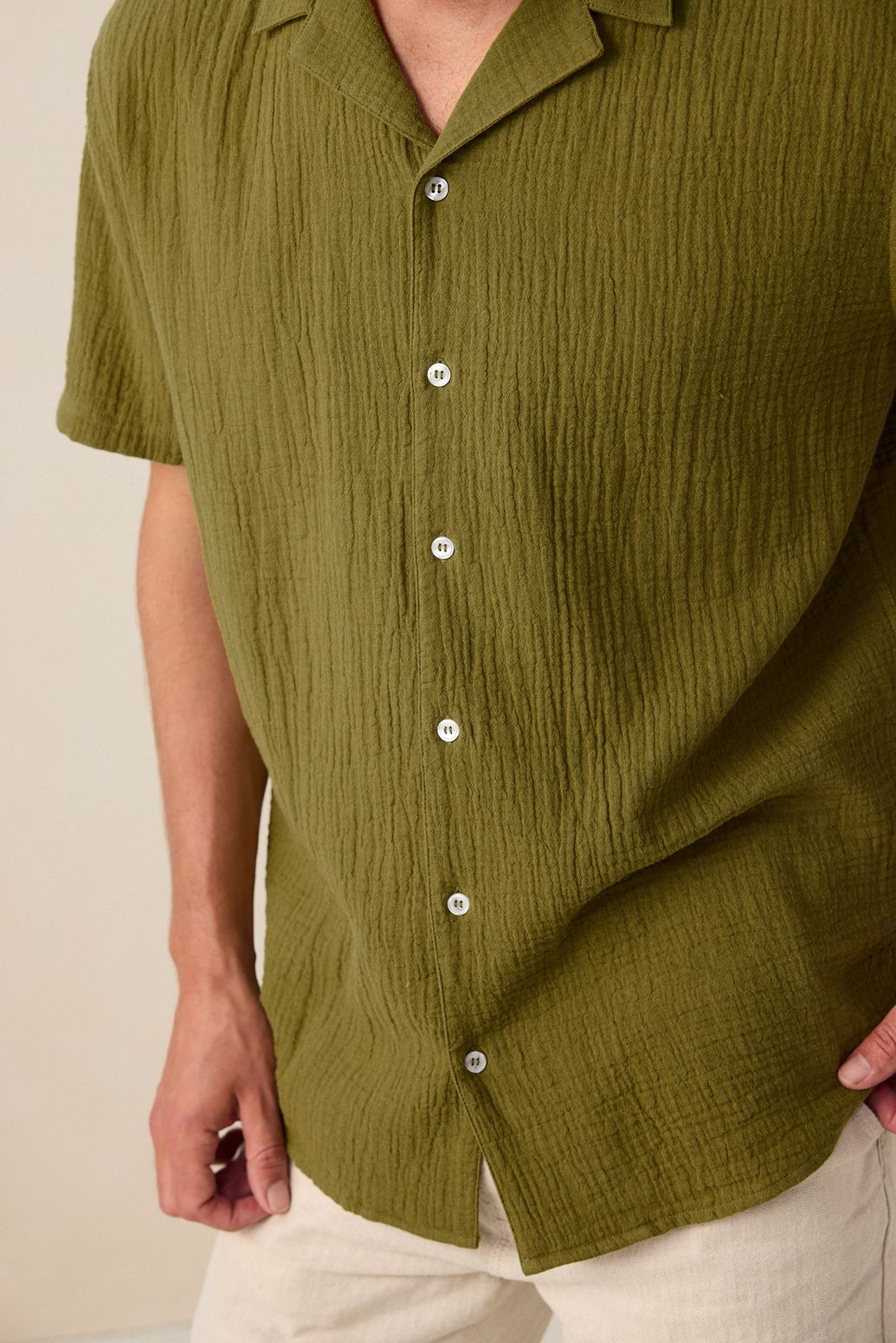 Groen mousseline overhemd