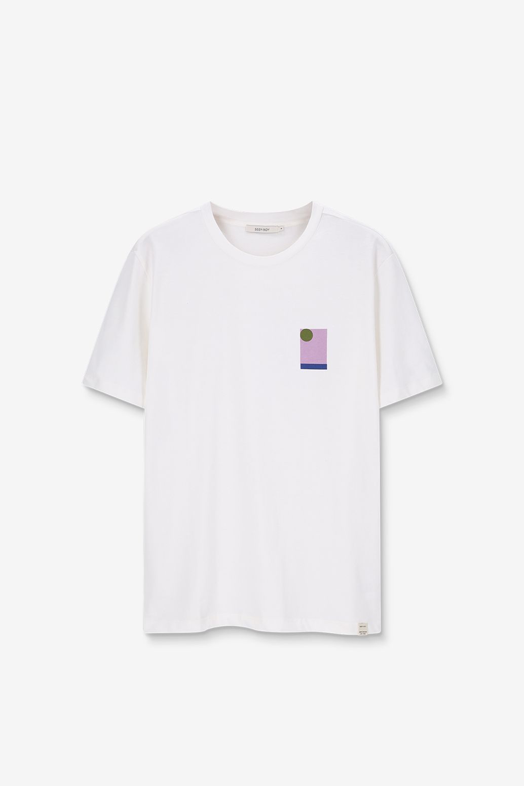 T-Shirt mit Artwork-Print - weiß