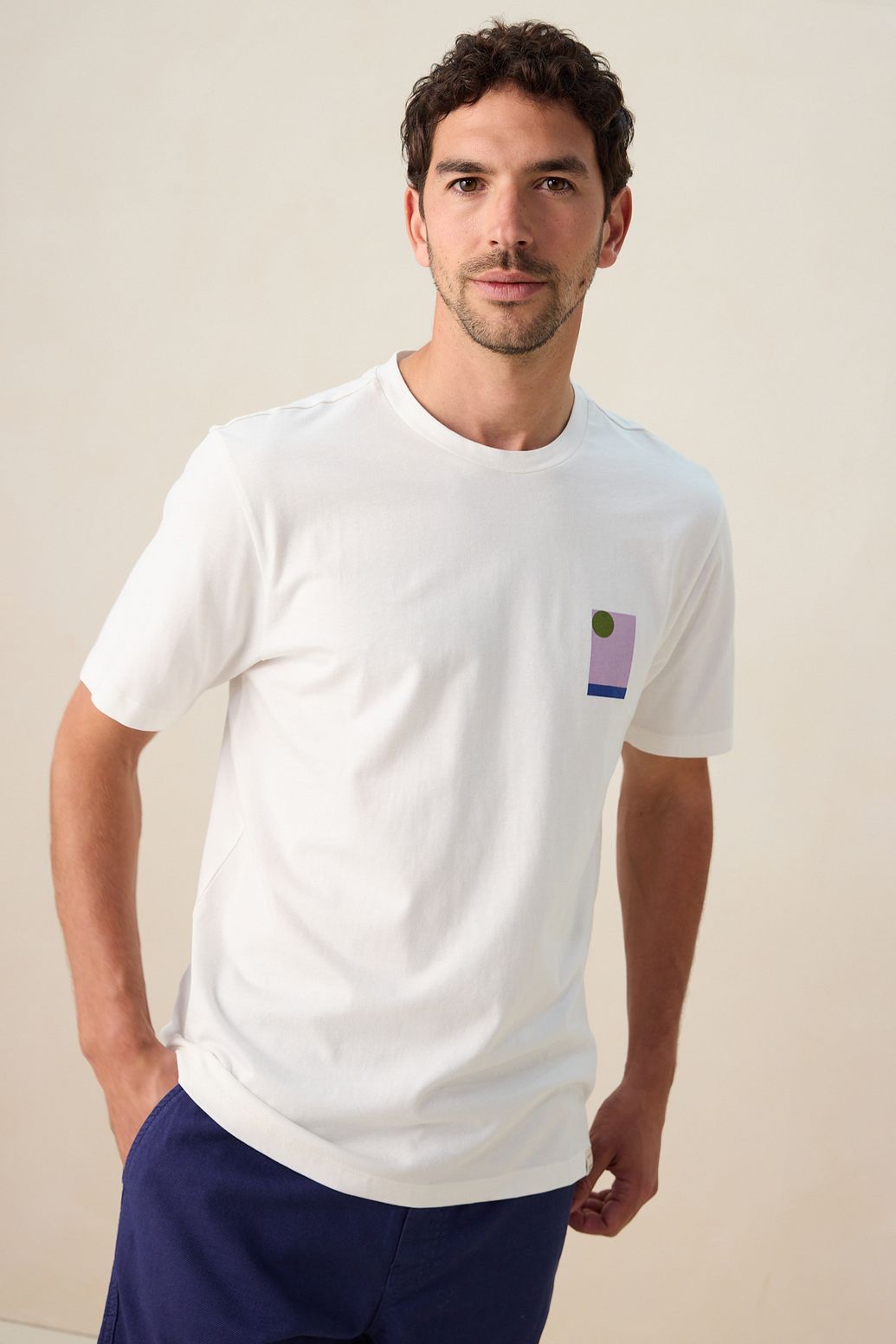 Wit T-shirt met artwork