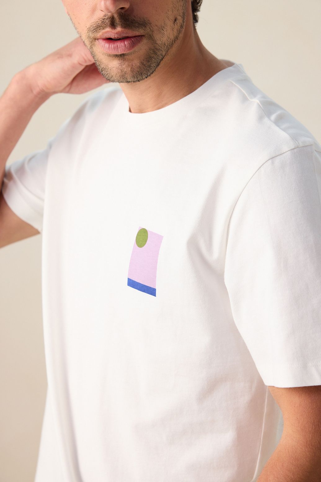 Wit T-shirt met artwork