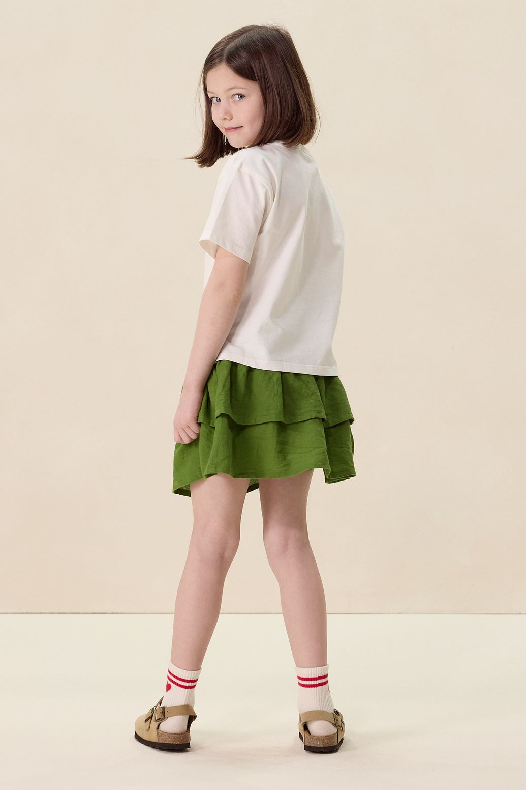 Groene ruffle rok