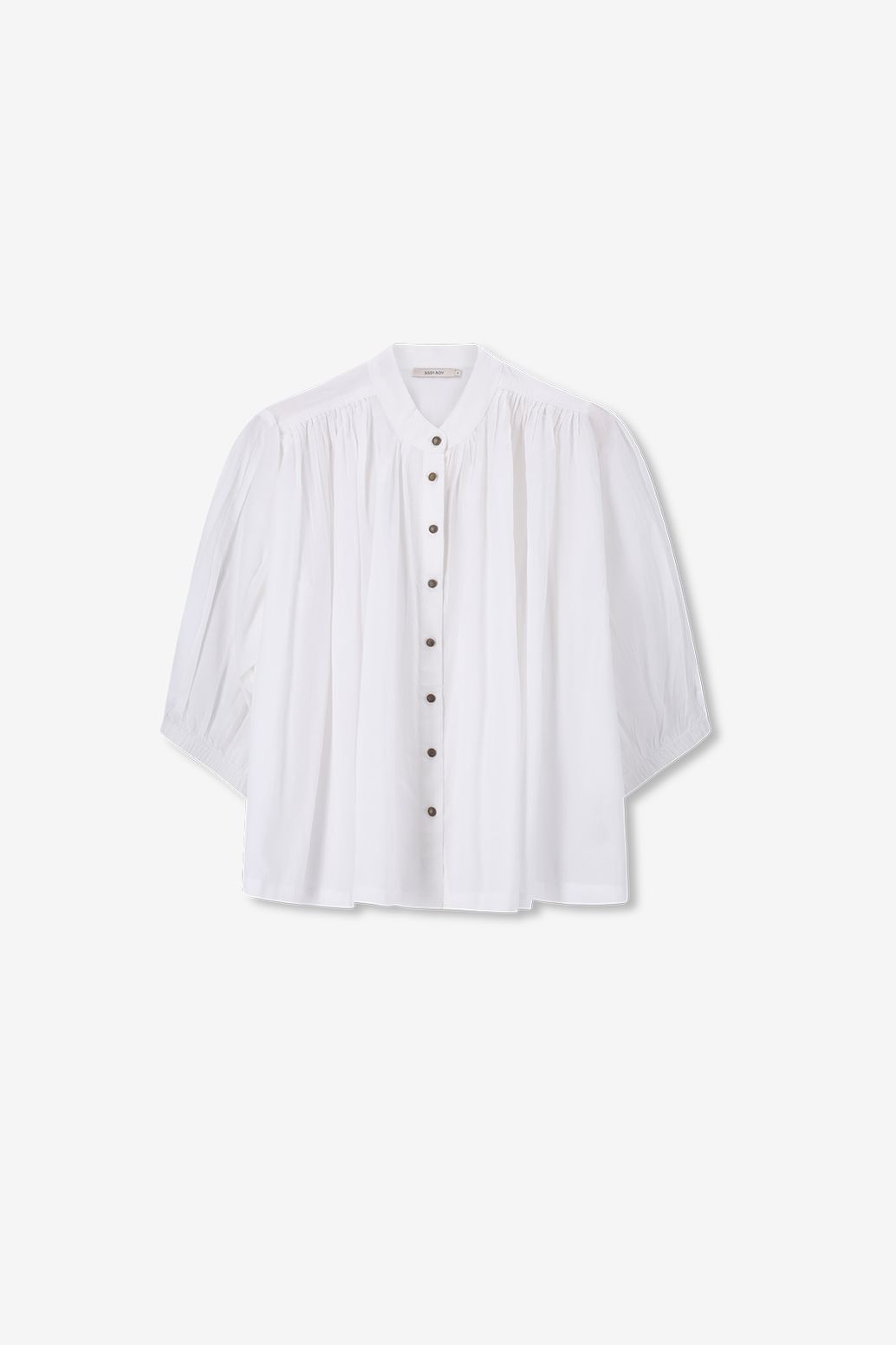 Blouse avec manches bouffantes - blanc