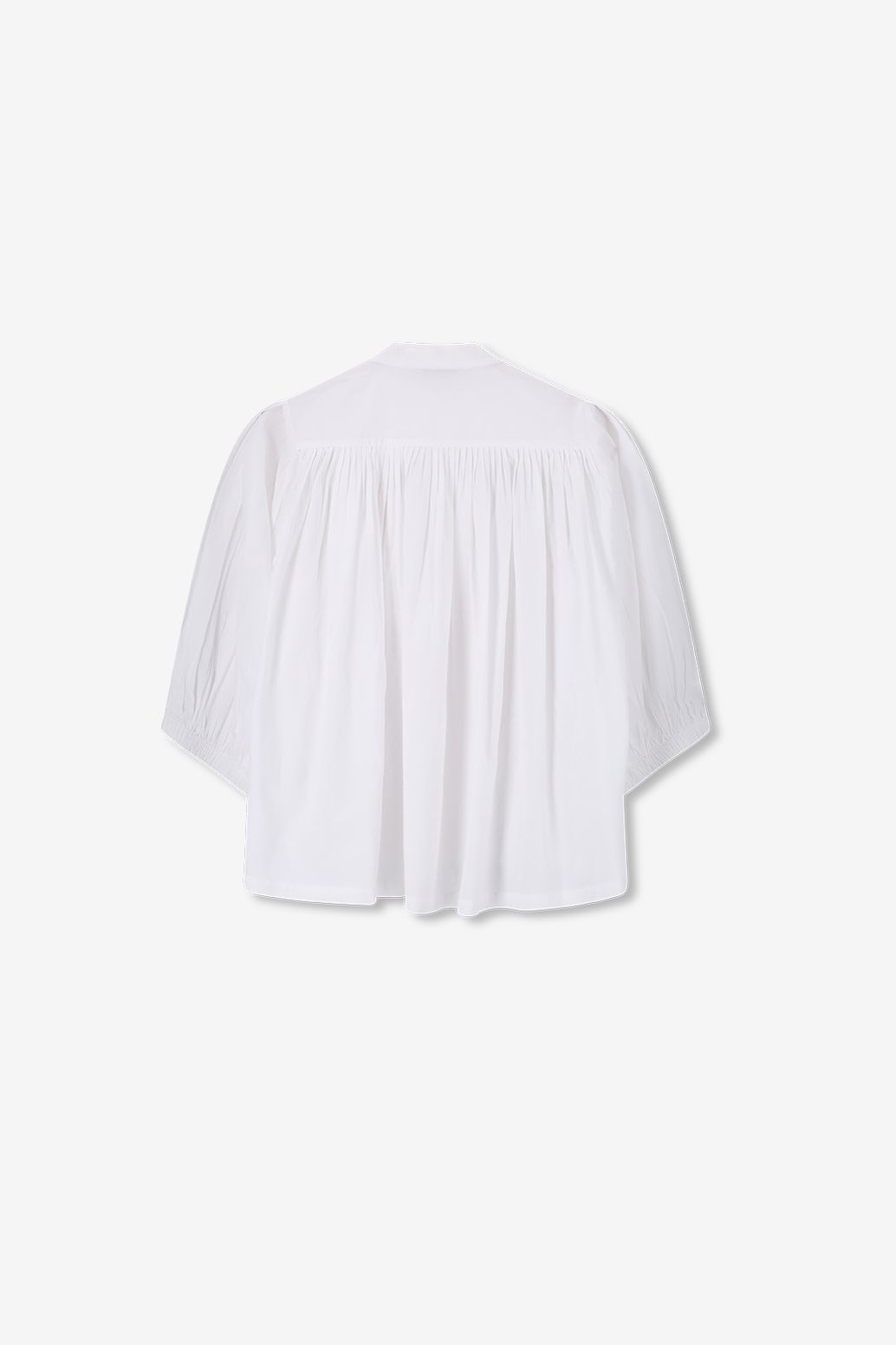 Bluse mit Puffärmeln - weiß