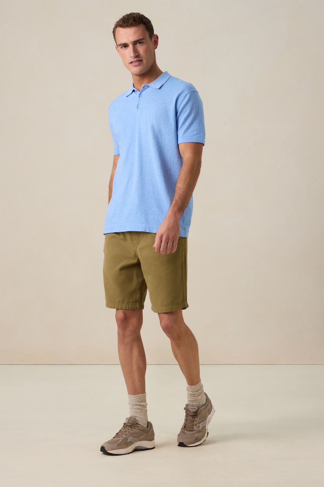 Strick-Polo - blau