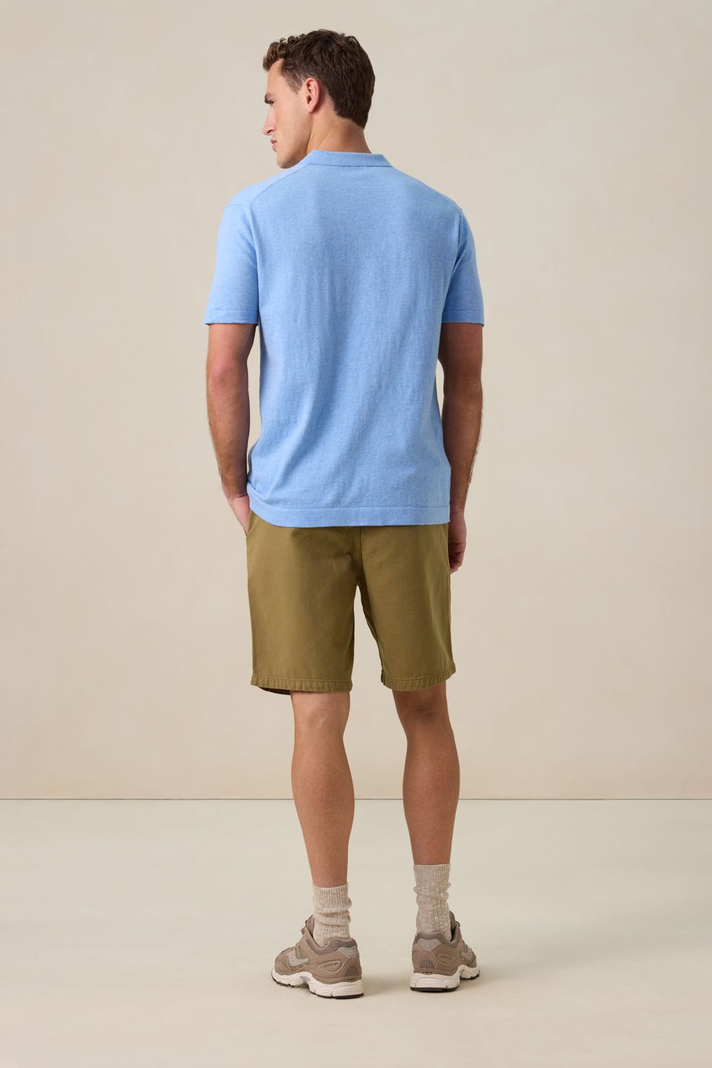 Strick-Polo - blau