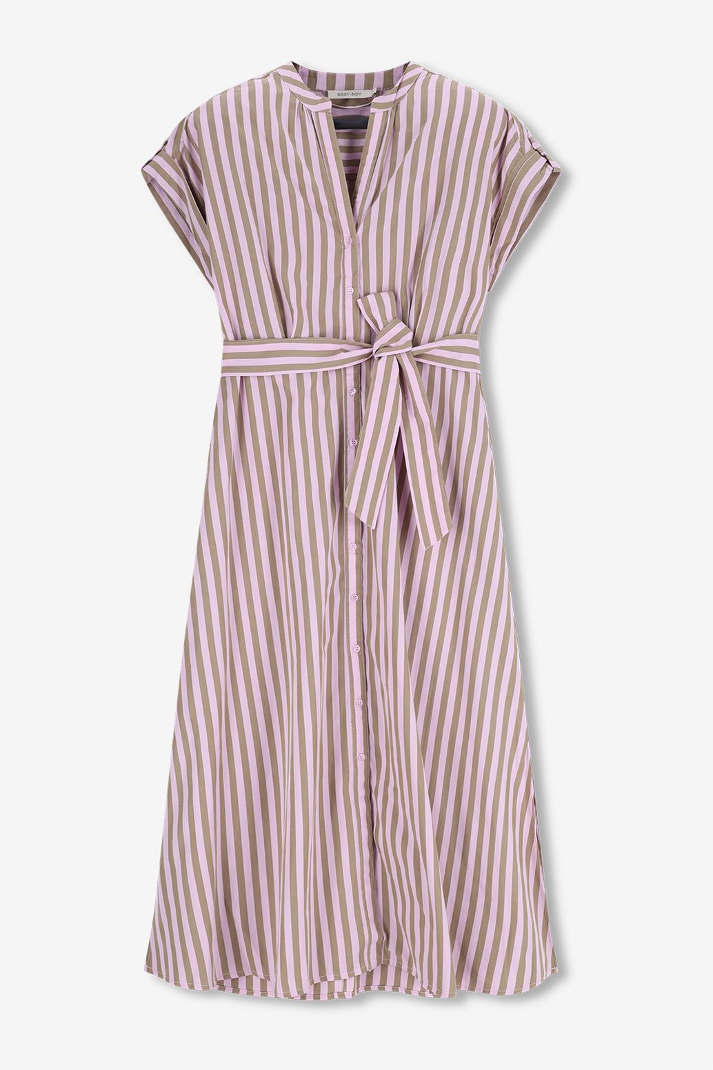 Gestreiftes Kleid - grün