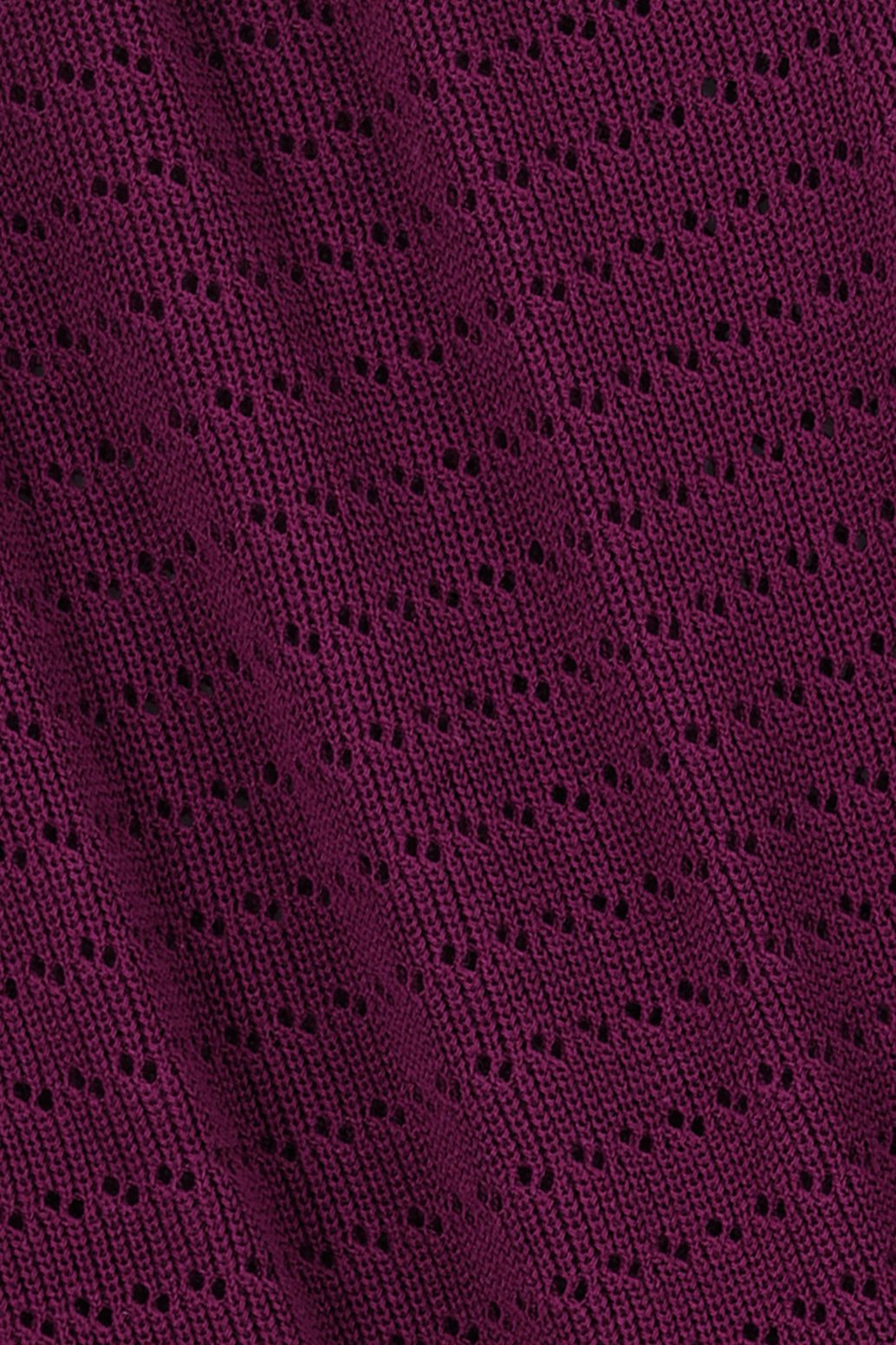 Strickshirt mit Knöpfen - dunkellila