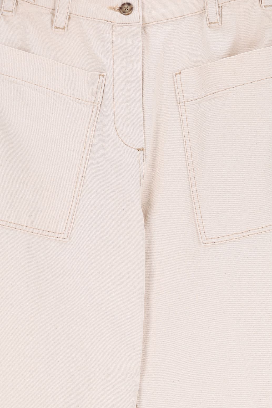 Pantalon workwear taille mi-haute - beige