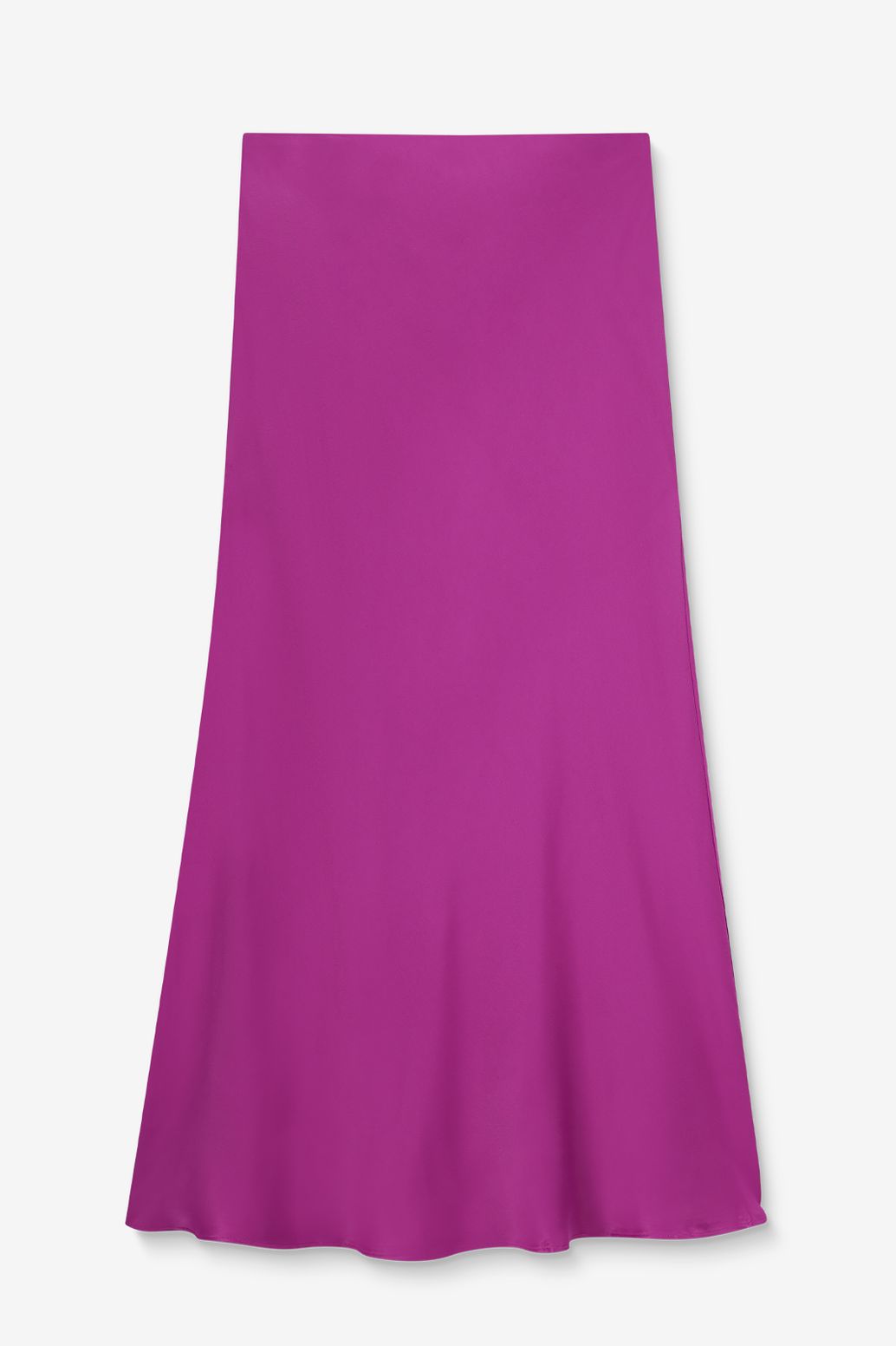 Paarse satijnen midi rok