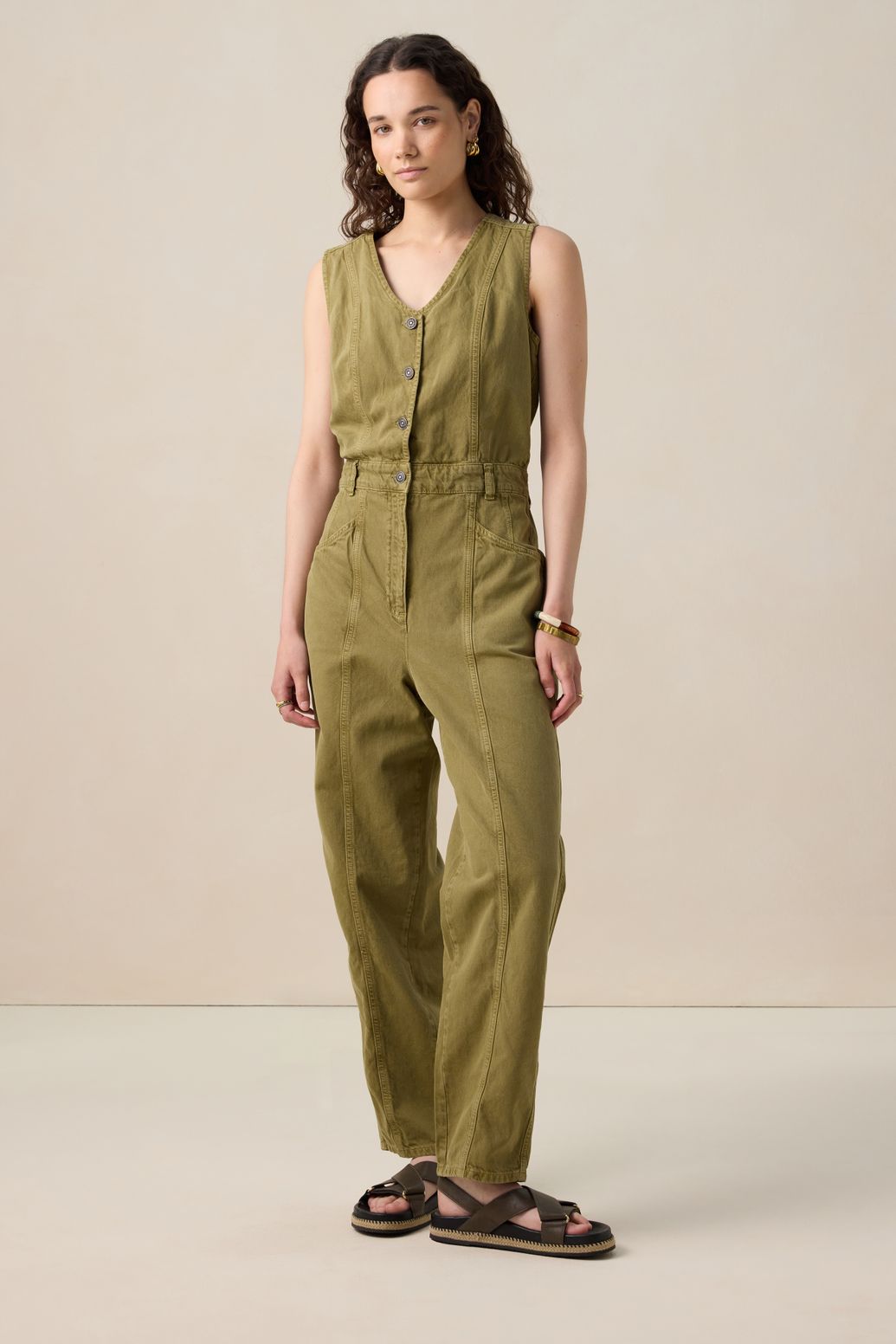 Groene jumpsuit
