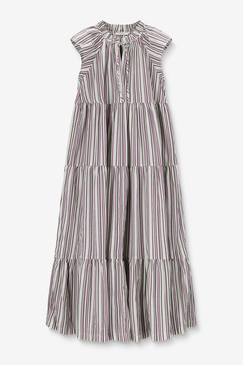 Robe longue rayée - multicolore