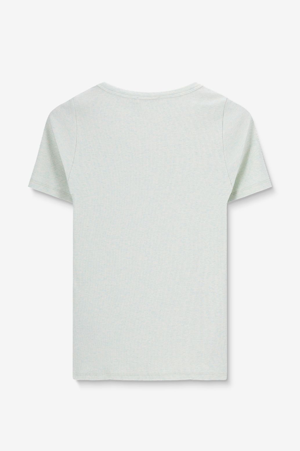 Lichtgroen rib T-shirt