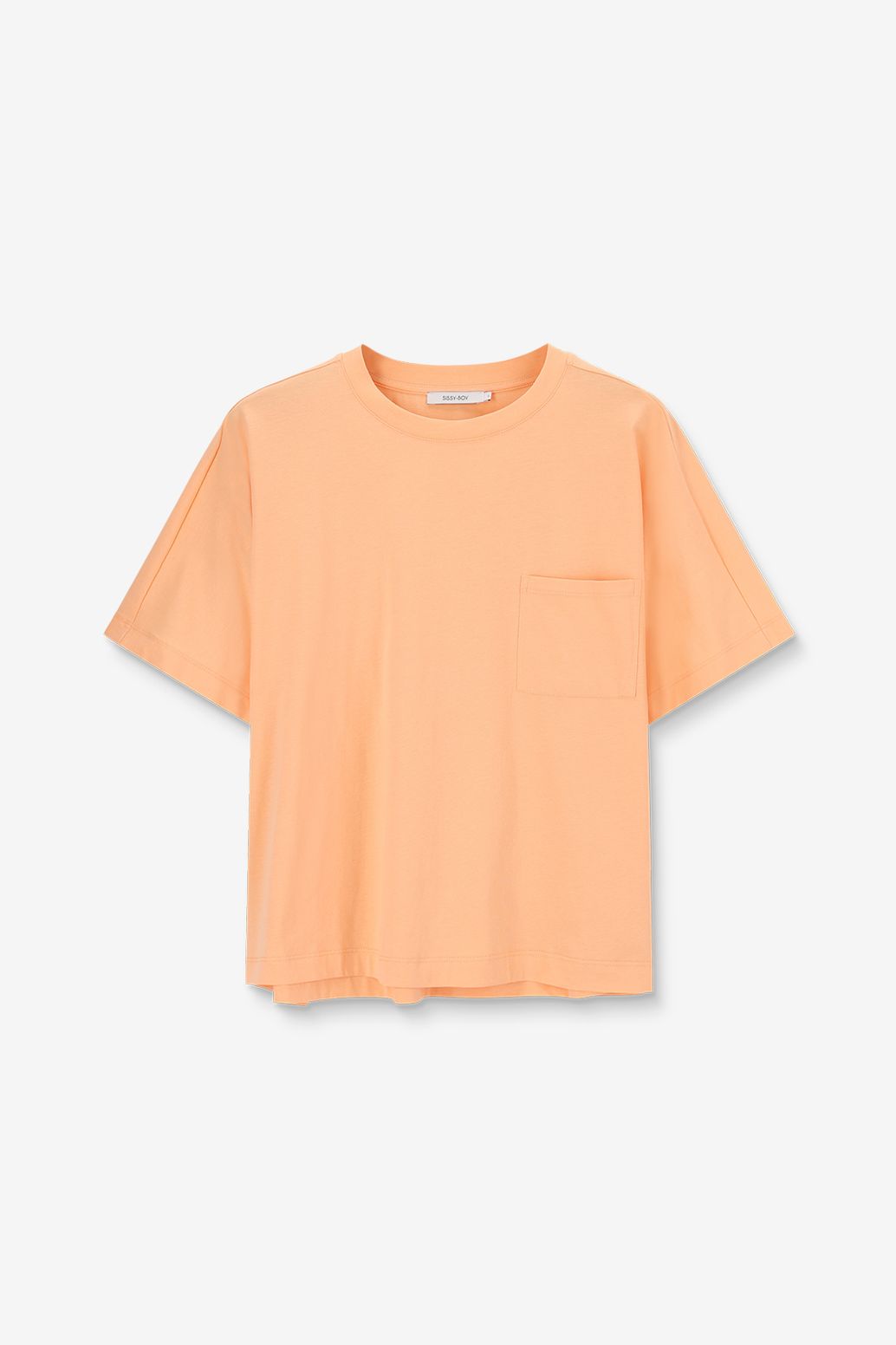 T-shirt avec poche poitrine - orange clair
