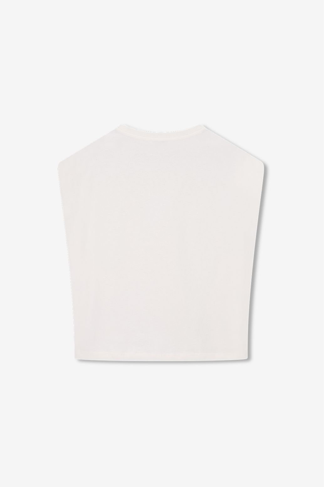 Wit mouwloos T-shirt