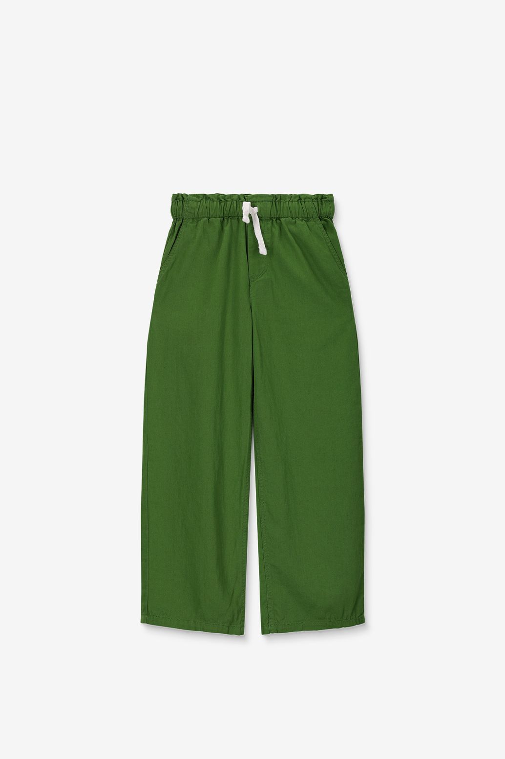 Groene pull on broek