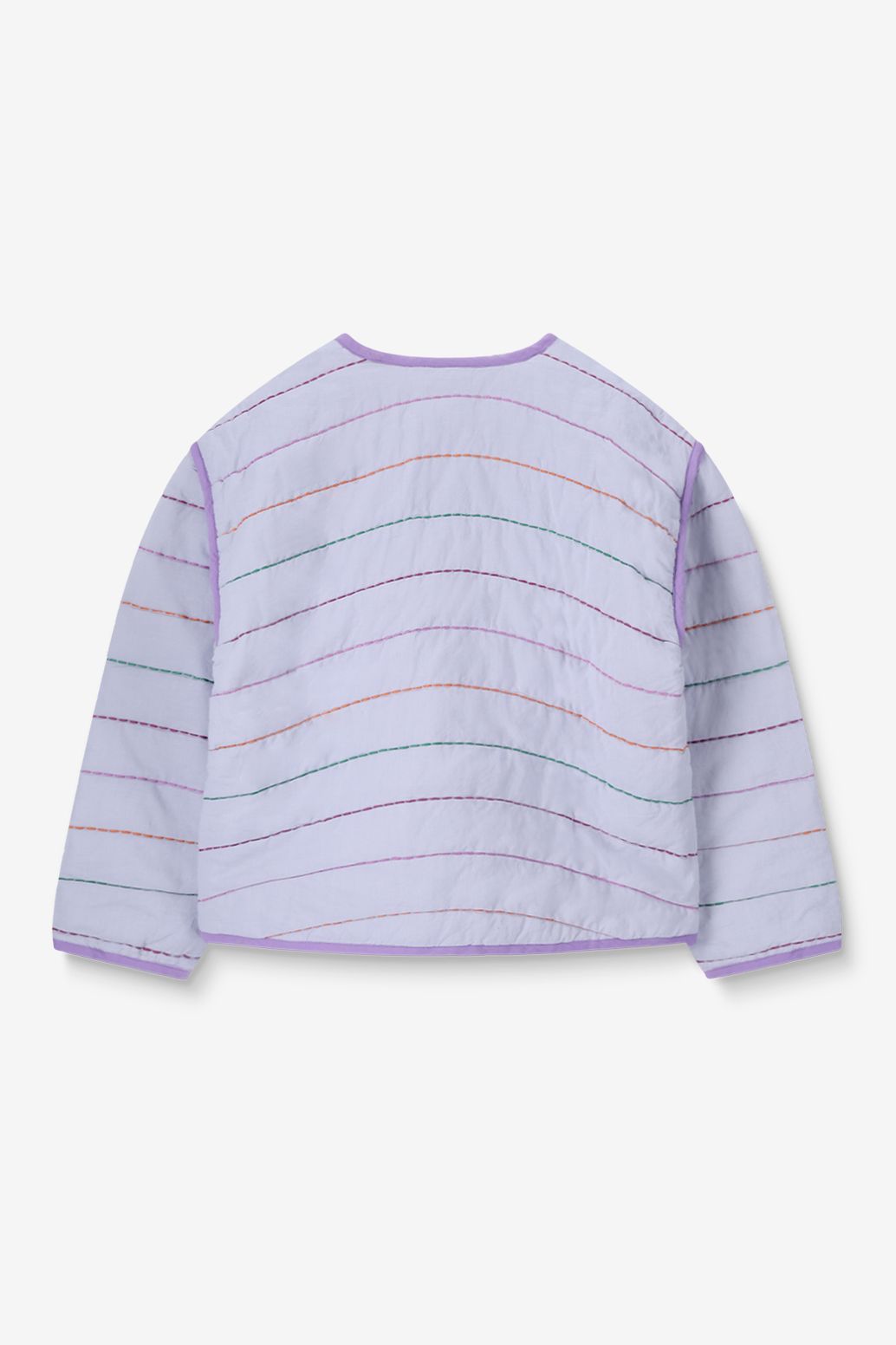 Lichtpaarse padded jack met opgestikte zakken