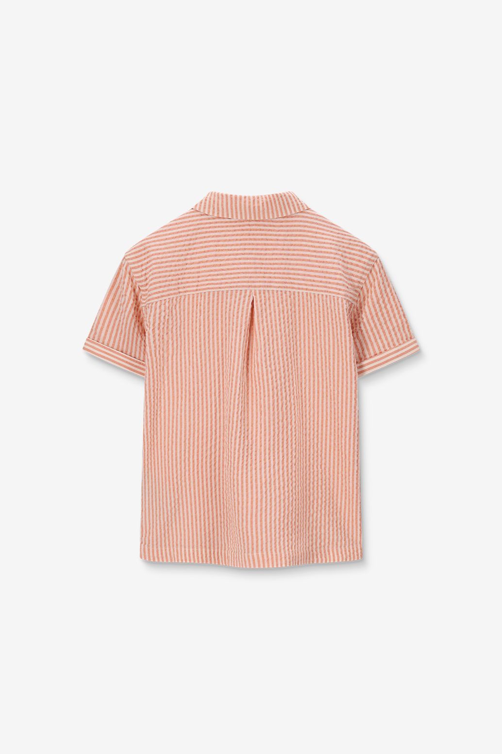 Gestreiftes Kurzarmhemd - orange