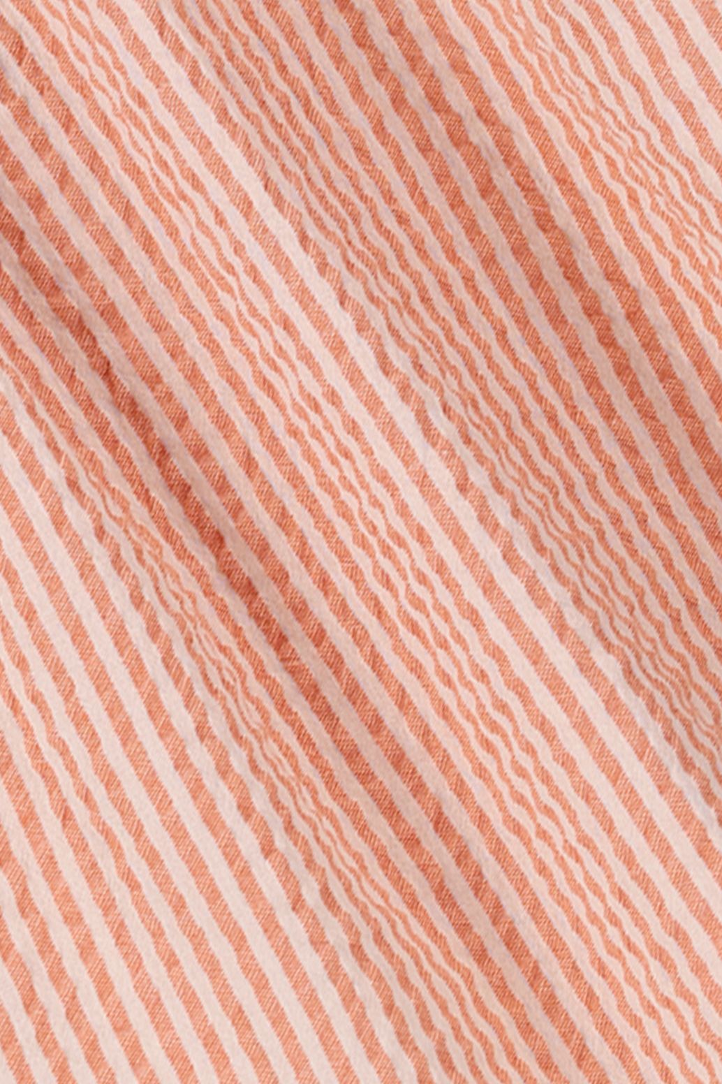 Gestreiftes Kurzarmhemd - orange