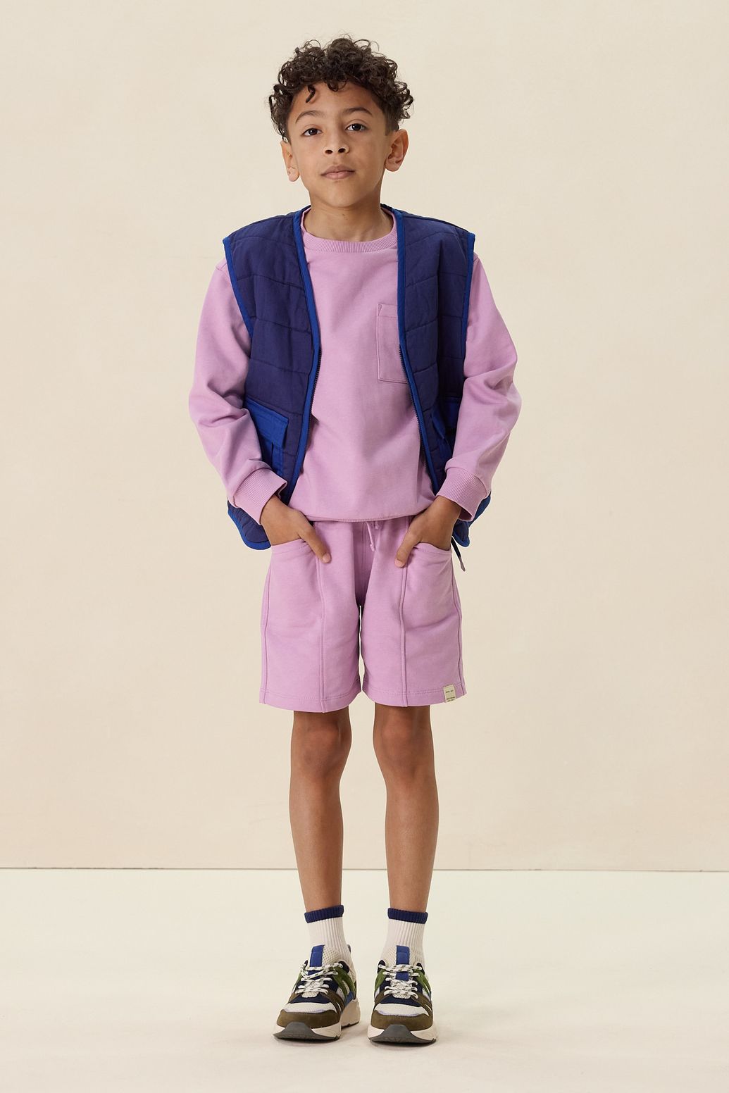 Donkerblauw quilted gilet