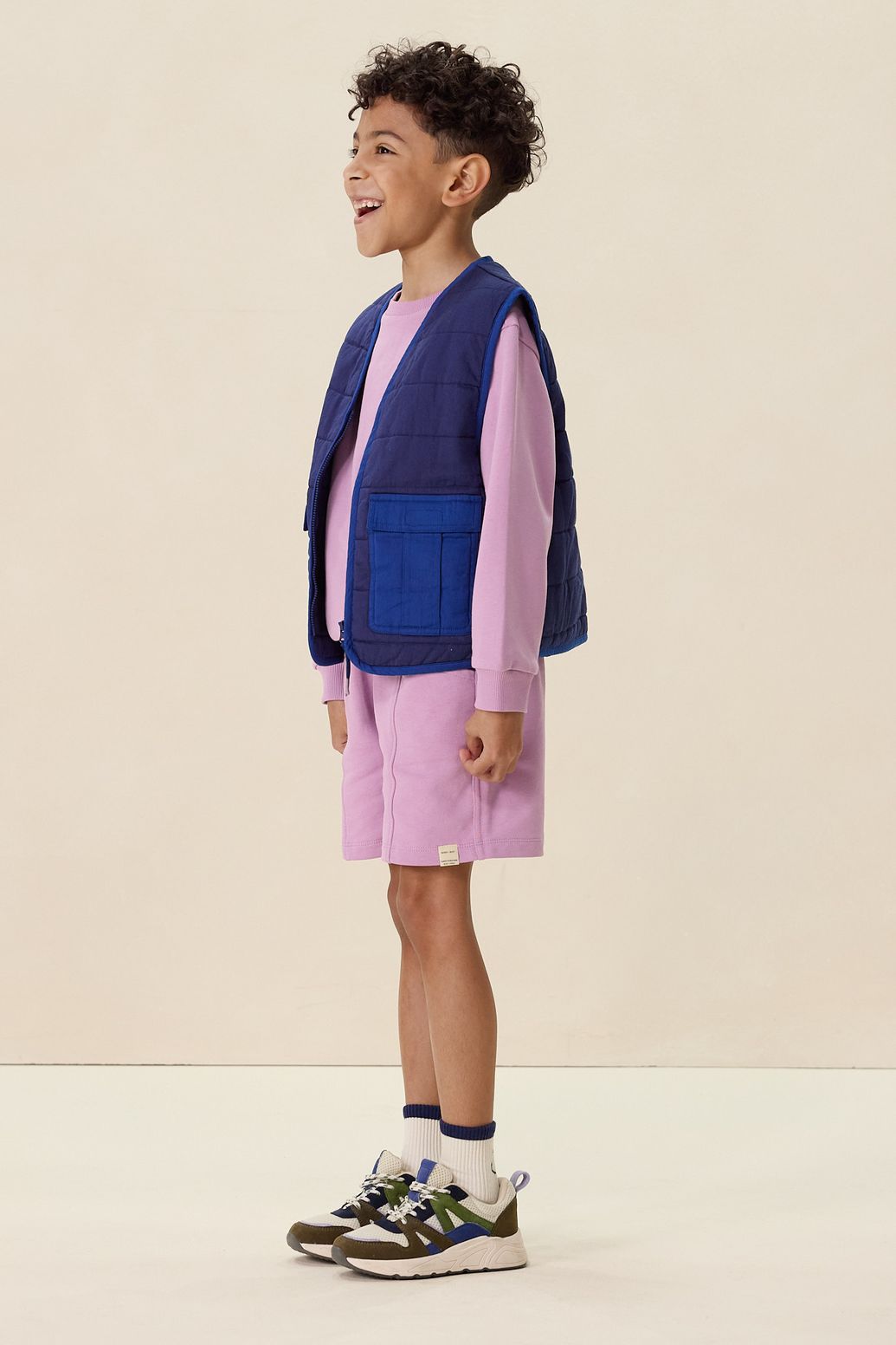 Donkerblauw quilted gilet