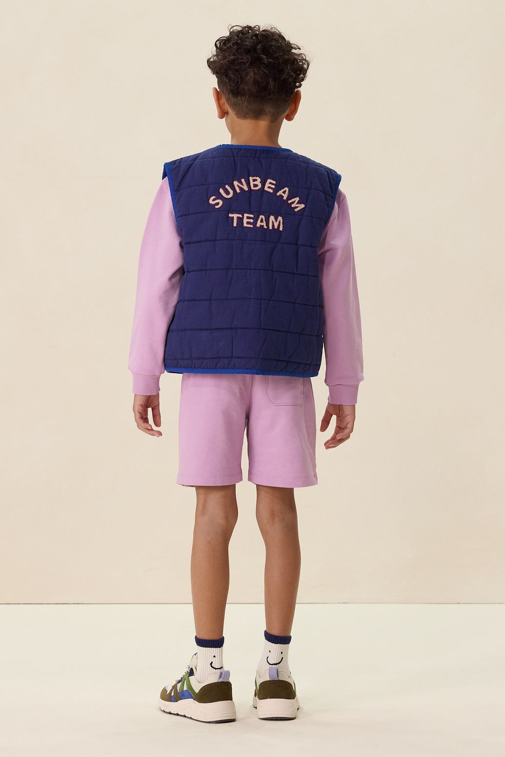 Donkerblauw quilted gilet