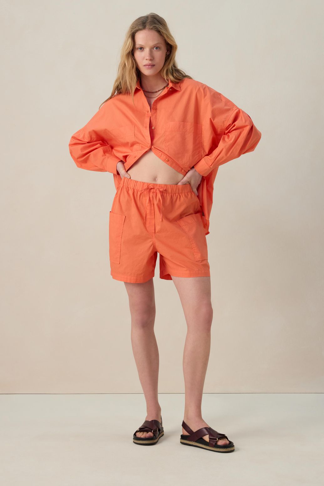 Roodoranje oversized blouse