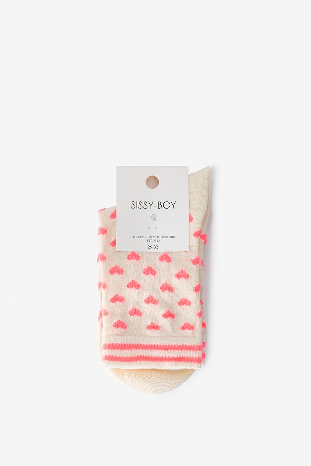 Chaussettes avec cœurs - rose