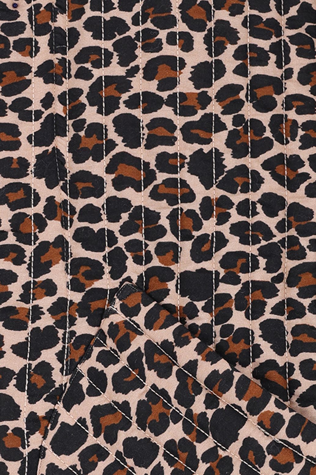 Jacke mit Leoprint - braun