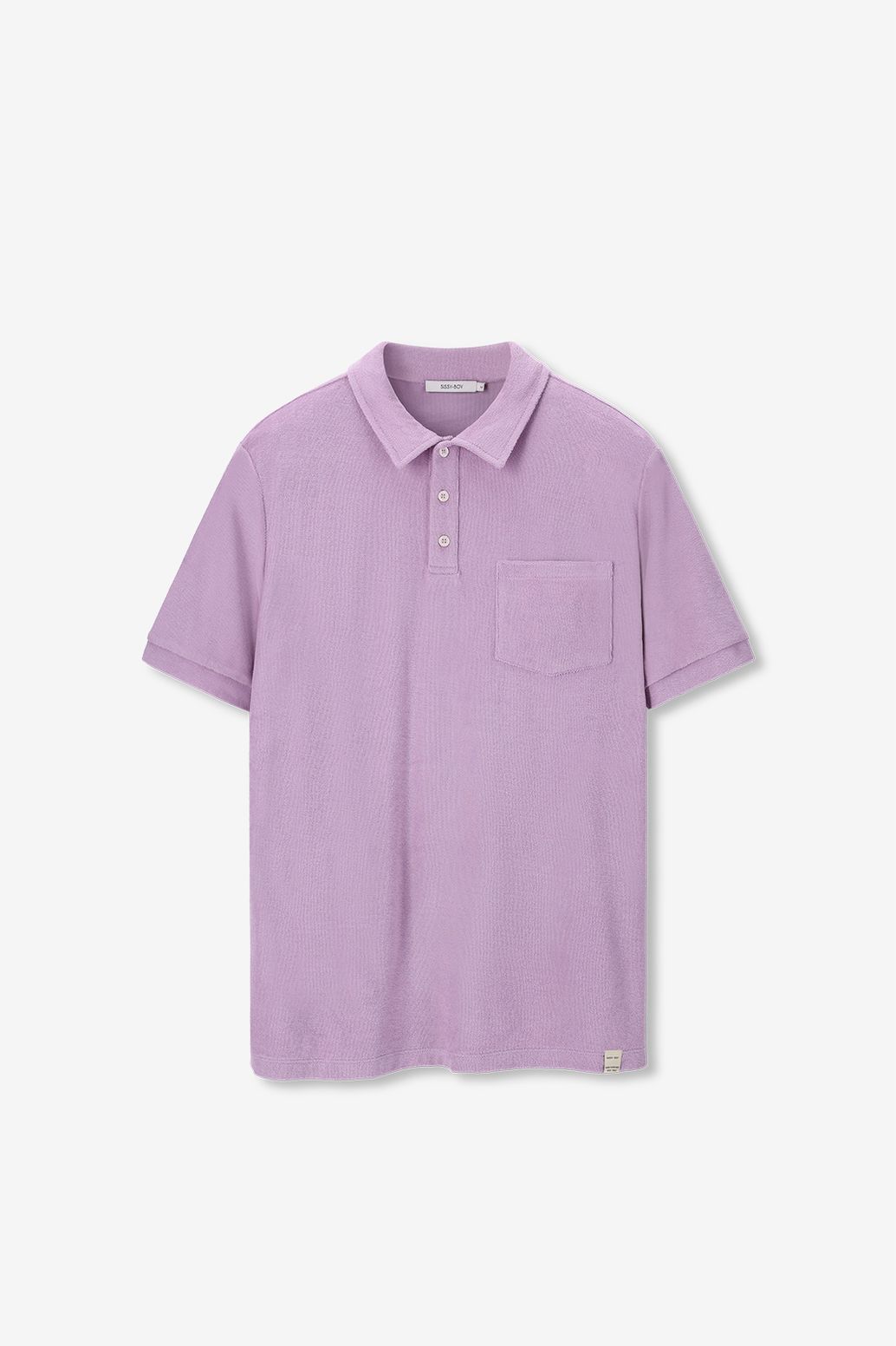 Lichtpaarse badstof polo