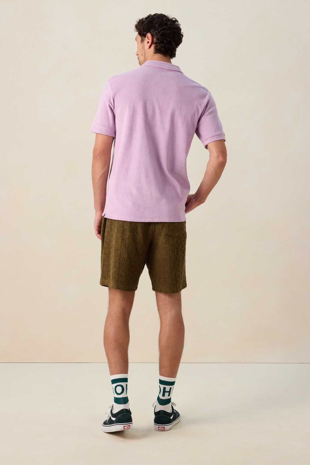 Lichtpaarse badstof polo