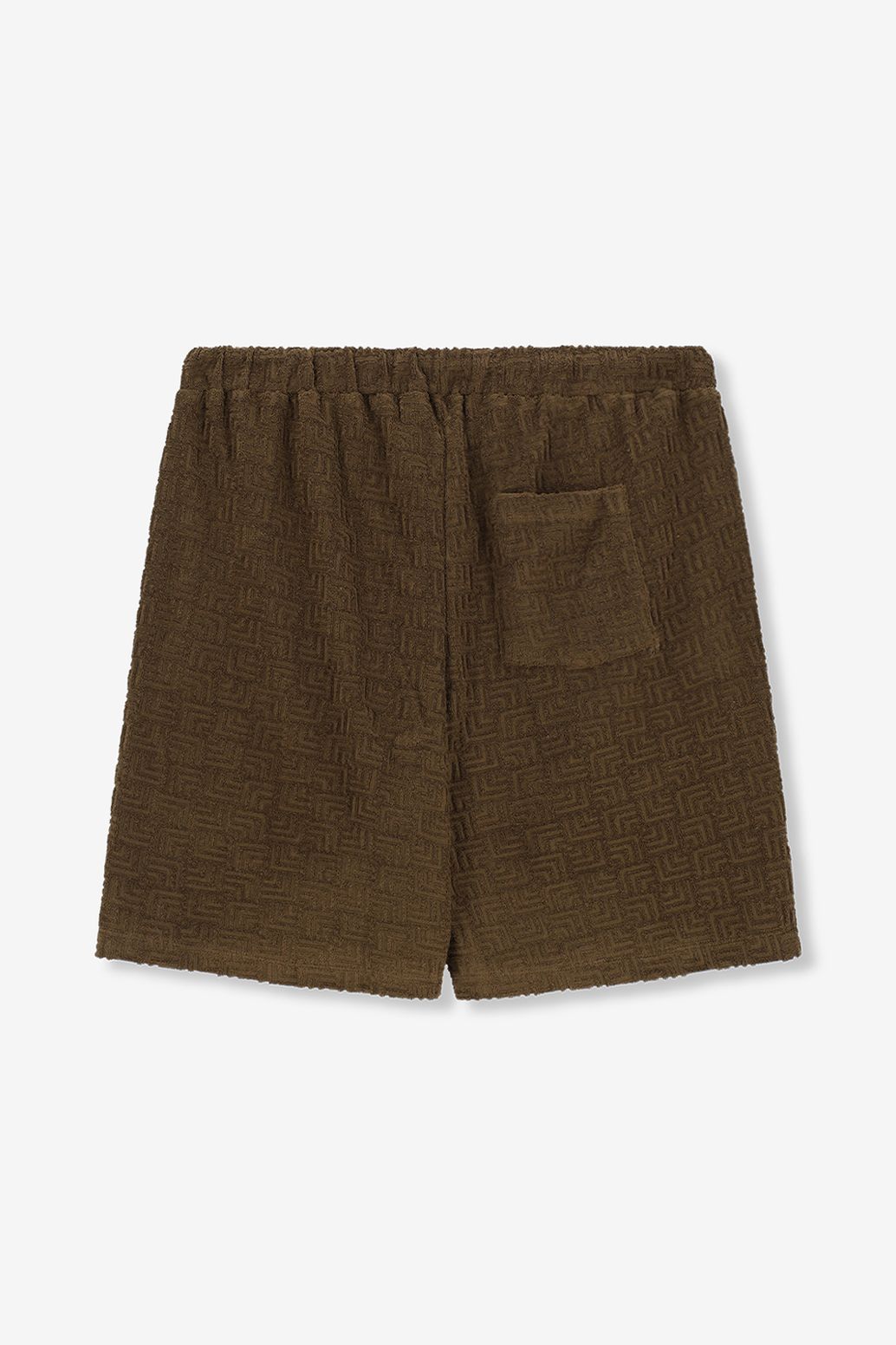 Donkergroene badstof shorts