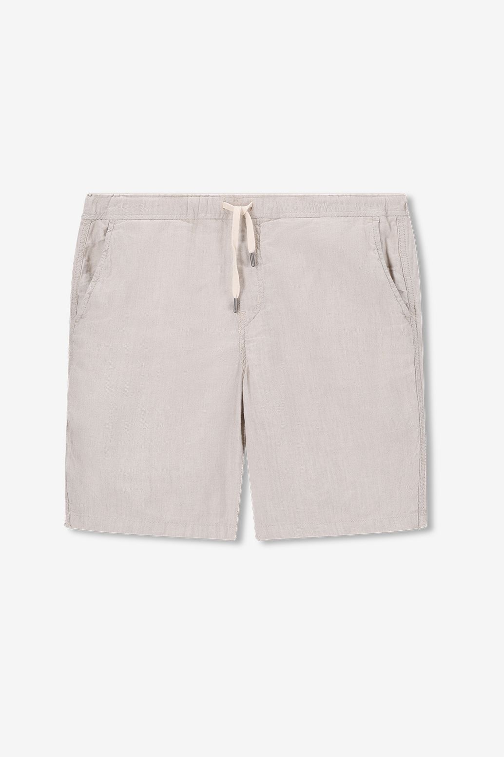 Beige linnen herringbone short