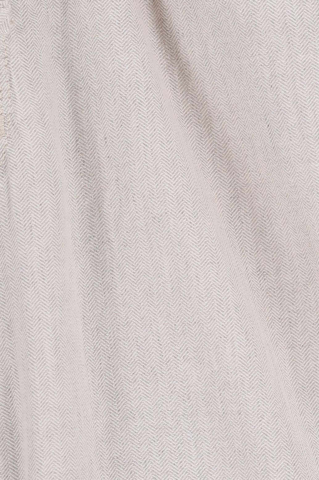 Beige linnen herringbone short