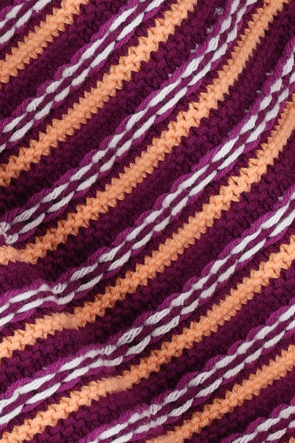 Paars gebreide trui met strepen